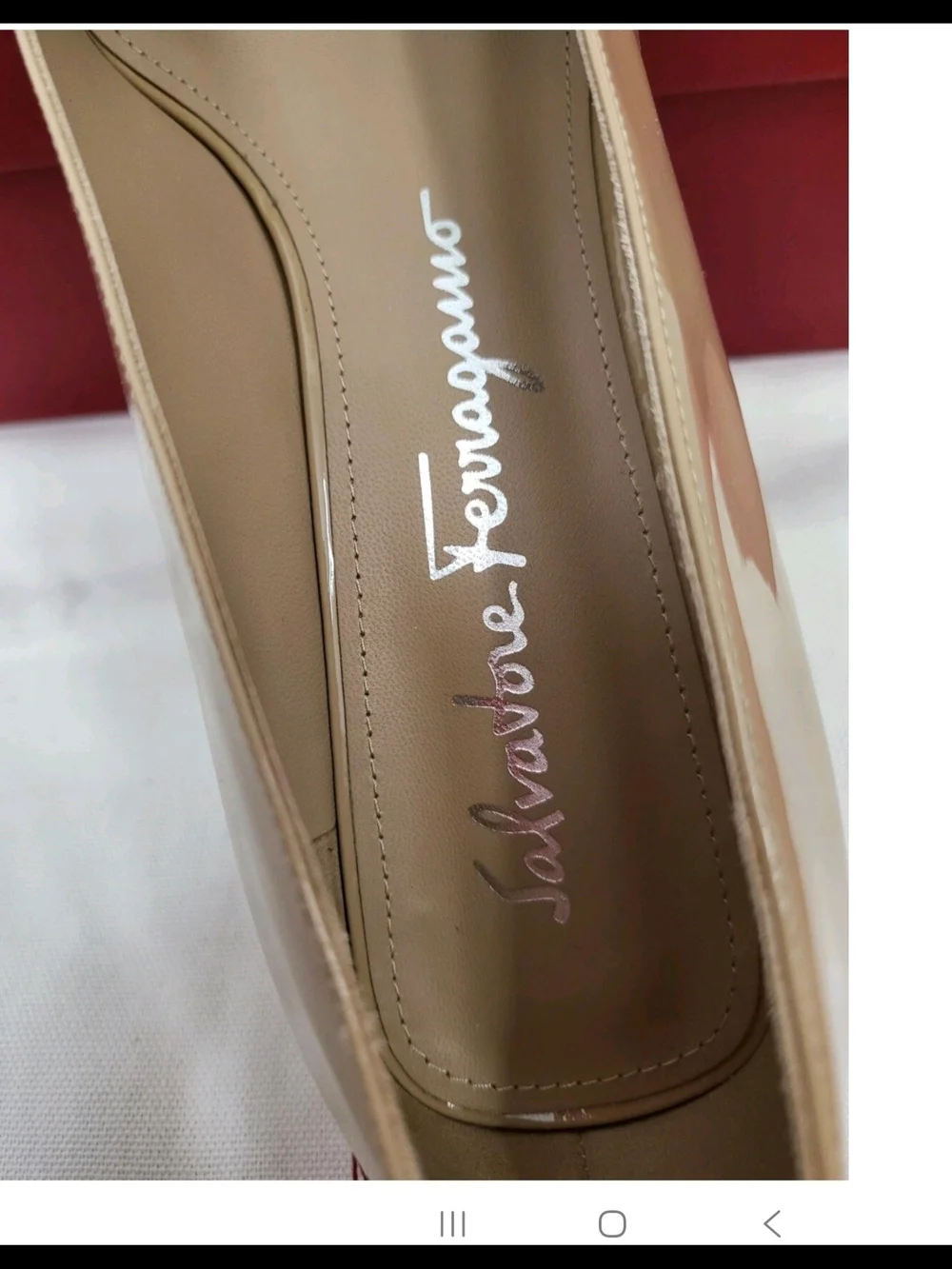 Salvatore Ferragamo Beige Bessie Gancini Pump Shoes Size 7.5C and Size 10B NWB